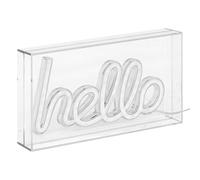 Atmosphera - Tube néon à poser led hello bleu l 23cm