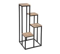 Porte-plante 4 plateaux métal et pin H88cm - Atmosphera Créateur d'intérieur