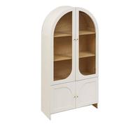 Atmosphera - Vaisselier 4 Portes 4 Niveaux Ivoire h180cm