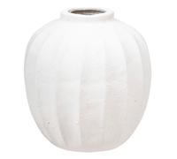 Atmosphera - Vase boule en céramique AMIA - H. 28 cm - Blanc