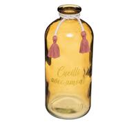 Atmosphera - Vase Carmen - Verre H25 cm - Ocre