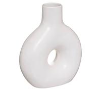 Atmosphera - Vase Circle - céramique 17x21 cm - Blanc