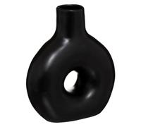 Atmosphera - Vase Circle - céramique 17x21 cm - Noir