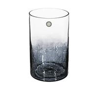 Atmosphera - Vase Cylindre - Verre craquelé - H20 cm - Gris