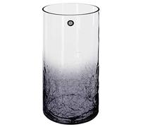 Atmosphera - Vase Cylindre - Verre craquelé - H30 cm - Gris
