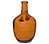 Atmosphera - Vase Dame Jeanne Gypsy - Verre - H31 cm - Ocre