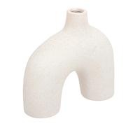 Atmosphera – Vase arc Asy – Céramique blanc moucheté – 18 x 17 cm – Style scandinave