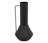 Atmosphera - Vase Décoratif Sylvain - Noir - 17 x 35 cm - Métal, Forme Cruche avec Anse - pour Salon, Entrée, Bureau