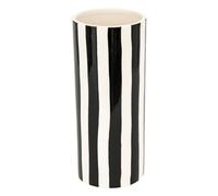 Atmosphera - Vase Edric Rayé Noir et Blanc H 30 cm en Céramique Brillante - pour Décoration Salon, Bureau, Entrée