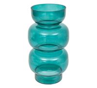 Atmosphera - Vase en Verre be Vintage h25cm Bleu Canard
