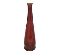 Vase long ""Uly"" en verre recyclé H80cm ambre - Atmosphera Créateur d'intérieur