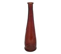 Vase long ""Uly"" en verre recyclé H80cm ambre - Atmosphera Créateur d'intérieur