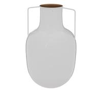Atmosphera - Vase en métal Le Collectionneur 30 cm Blanc