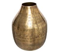 Vase ""Oasis"" métal martelé doré H15cm - Atmosphera createur d'interieur - Noir