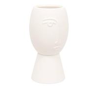 Atmosphera - Vase Pam Visage 10,5x10,5x19,8cm - Blanc