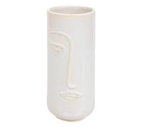Atmosphera - Vase Visage Sculpté Soleya - Blanc - D 11 x H 25 cm - Céramique, Style Scandinave - pour Salon, Chambre, Bureau