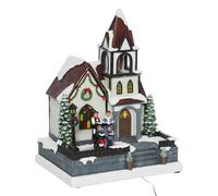 Atmosphera - Village Lumineux clocher 17 LED h.30,5cm Musical