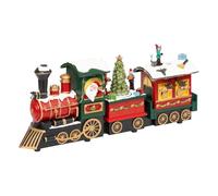 Atmosphera - Village Lumineux Train père noël Bonhomme de Neige 12 LED Musical