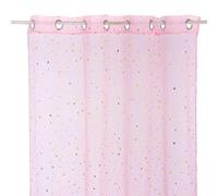 Atmosphera - Voilage Enfant Étoile d'or à Oeillets - Rose 140x250 cm - Rose