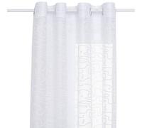 Atmosphera - Voilage Motif Fleurs lazi Blanc 140x240cm