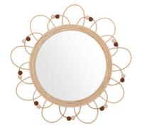 Atmosphera - Miroir enfant Campagne - rotin et verre - D38 cm - Beige
