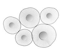 Atmosphera Wall Decoration With 5 Mirrors 78 X 58 Cm Black