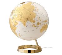 Atmosphere Lampe de bureau mappemonde LIGHT & COLOUR BRIGHT – 30 cm, métal doré, lumineuse (PMMA)