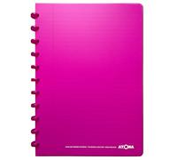 Atoma - Cahier A4 à Anneaux - 72 Feuilles Détachables (144 Pages) avec Marge - Couverture en Polypropylène Recyclable (Pourpre - Ligné (8mm))