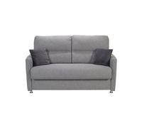 ATOME Canapé convertible 3 places gris clair matelas Dunlopillo 140cm