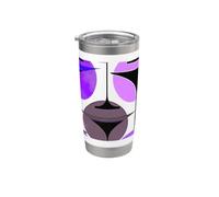 Atomic Fifties Martinis inspiré des années 50 en aubergine et violet Gobelet isotherme en acier inoxydable double paroi