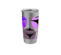 Atomic Fifties Martinis inspiré des années 50 en aubergine et violet Gobelet isotherme en acier inoxydable double paroi