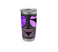 Atomic Fifties Martinis inspiré des années 50 en aubergine et violet Gobelet isotherme en acier inoxydable double paroi