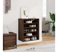 ATOMSTACK MAKER Armoire à chaussures 60 x 35 x 70 cm avec 2 étagères - Matériau en bois aspect chêne marron, montage mural et autonome, avec support mural de sécurité pour couloir et chambre à coucher
