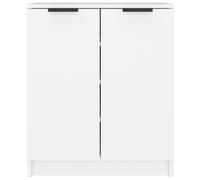 ATOMSTACK MAKER Armoire à chaussures blanche 59 x 35 x 70 cm en bois robuste avec 2 portes, plateau supérieur stable pour décoration et grand espace de rangement - Idéal pour le couloir et l'entrée