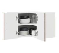 ATOMSTACK MAKER Armoire d'angle de cuisine marron aspect chêne 57 x 57 x 40 cm avec portes coulissantes pour intérieur - Élégant et peu encombrant