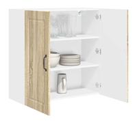 ATOMSTACK MAKER Armoire de cuisine murale 80 x 31 x 80 cm Chêne Sonoma avec 2 portes à charnières et 3 étagères réglables - Armoire murale moderne pour cuisine et intérieur