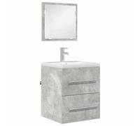 ATOMSTACK MAKER Armoire de salle de bain grise 41 x 38,5 x 48 cm - Armoire murale minimaliste en contreplaqué métal avec tiroir pour salle de bain et chambre d'amis, intérieur
