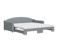 ATOMSTACK MAKER Canapé-lit pliable 2 en 1 gris clair, lit quotidien avec 2 matelas en mousse 100 x 200 cm, structure en bois et métal, idéal pour les invités et les petits espaces, dimensions 223 x