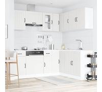 ATOMSTACK MAKER Ensemble de 11 armoires de cuisine Kalmar en blanc - Bois avec verre, 30-80 cm de large, avec éléments d'angle et cache lave-vaisselle, pour aménagement complet de cuisine
