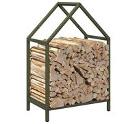 ATOMSTACK MAKER Étagère à bûches en acier laminé à froid - Vert olive - 40 x 25 x 60 cm - Charge maximale de 100 kg - Robuste et stable pour cheminée, salon et jardin - Matériel de montage inclus