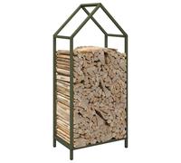 ATOMSTACK MAKER Étagère à bûches en acier laminé à froid, vert olive, support à bûches robuste (40 x 25 x 90 cm, charge maximale de 100 kg) pour bois sec dans le salon, l'abri de jardin ou la cave