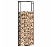 ATOMSTACK MAKER Étagère à bûches en acier robuste, résistante aux intempéries et perméable à l'air - Noir mat - 110 x 28 x 312 cm - Idéal pour l'intérieur et l'extérieur à côté de la cheminée ou du