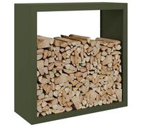 ATOMSTACK MAKER Étagère à bûches en acier robuste - Support pour bûches de cheminée avec circulation de l'air optimisée pour sécher et ranger - Vert - 100 x 40 x 100 cm - Idéal pour cheminée, four et