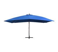 ATOMSTACK MAKER Grand parasol de jardin 300 x 400 cm - Parasol en polyester vert imperméable avec mât en bois dur (50 x 50 mm), système roulant, poulie et protection contre le vent - Pour terrasse