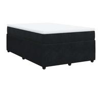 ATOMSTACK MAKER Lit à sommier tapissier, 120 x 190 cm, avec matelas à ressorts ensachés et surmatelas en velours respirant, noir, 46 cm de haut, pieds en pin pour un sommeil réparateur