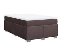 ATOMSTACK MAKER Lit à sommier tapissier 120 x 200 cm avec matelas à ressorts ensachés et surmatelas en polyester respirant - Marron foncé Hauteur 20 cm Cadre en bois stable avec sommier à lattes et