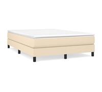 ATOMSTACK MAKER Lit à sommier tapissier, 140 x 190 cm, crème, matelas à ressorts ensachés moyennement rigide, housse en polyester respirant, surmatelas et lattes en contreplaqué, idéal pour les