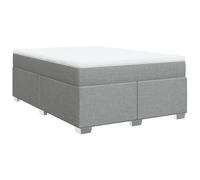 ATOMSTACK MAKER Lit à sommier tapissier, 160 x 200 cm, avec matelas à ressorts ensachés et housse amovible et lavable, respirant, fermeté moyenne, gris clair, avec surmatelas et cadre en pin solide