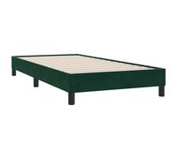 ATOMSTACK MAKER Lit avec baldaquin en velours vert foncé 90 x 210 cm, structure en bois avec sommier intégré, design élégant et confortable pour chambre à coucher, montage facile (sans matelas)