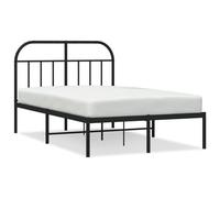 ATOMSTACK MAKER Lit en acier noir avec tête de lit, structure robuste 120 x 190 cm, sommier à lattes, hauteur sous lit 26 cm, design moderne et minimaliste pour chambre à coucher